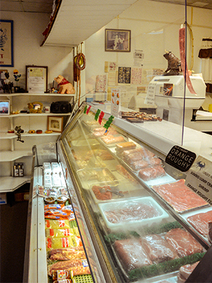 view of the meat counter
