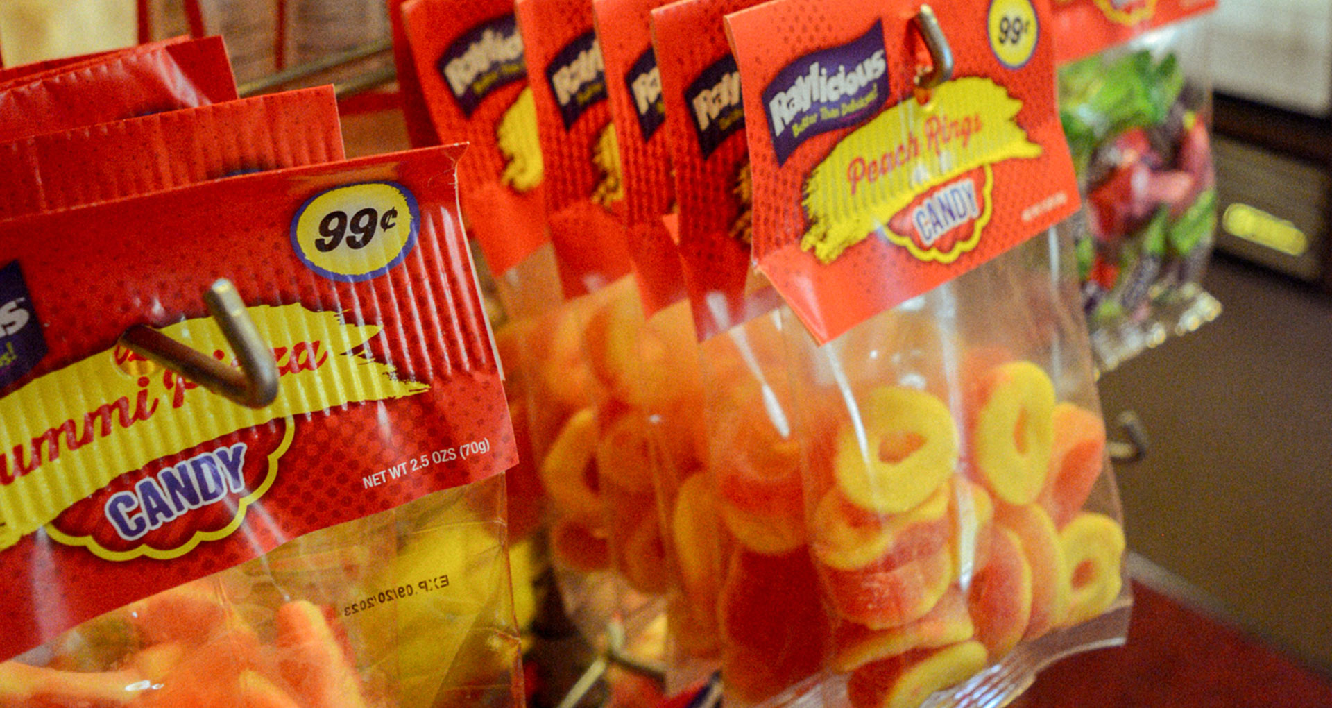 candy being sold at the front of the store